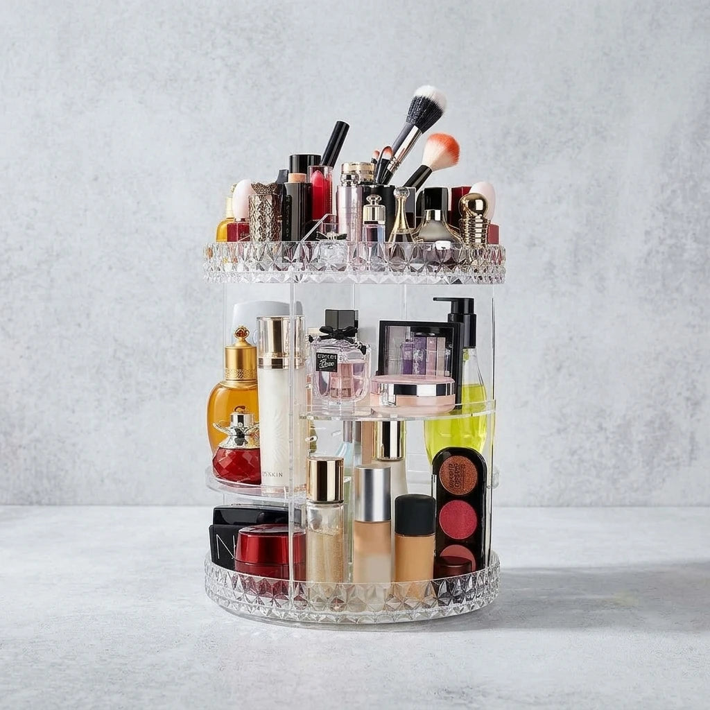 Meivelle Clear Rotating Makeup Brush Holder