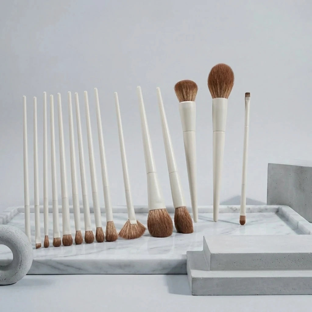 Meivelle 15-Piece Soft Synthetic Brush Set